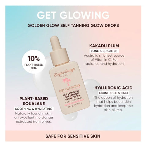 SugarBaby Get Glowing Self Tanning Glow Drops 40ml