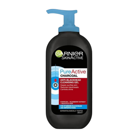 Garnier Pure Active Charcoal Anti-Blackhead Cleansing Gel 200ml