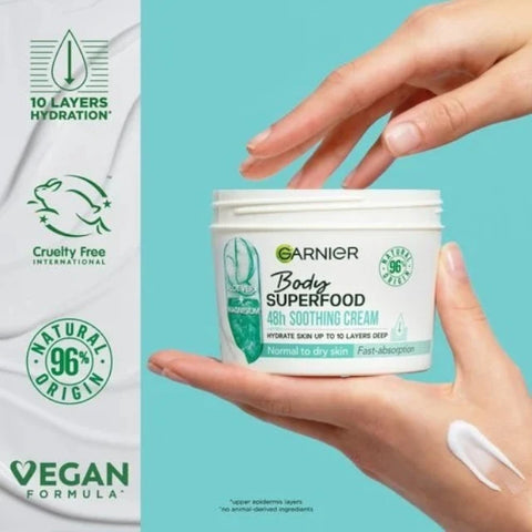 Garnier Body Superfood 48H Soothing Cream Aloe 380ml