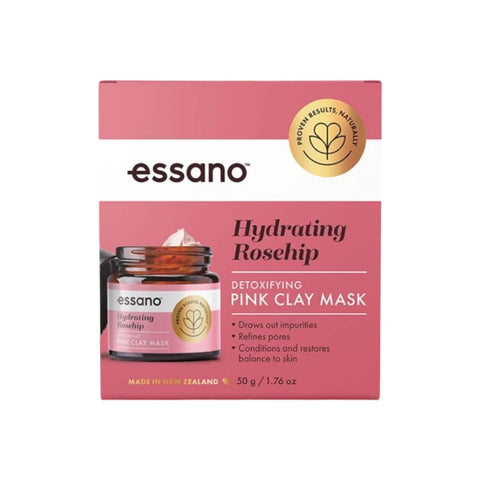 Essano Hydrating Rosehip Detoxifying Pink Clay Mask 50g